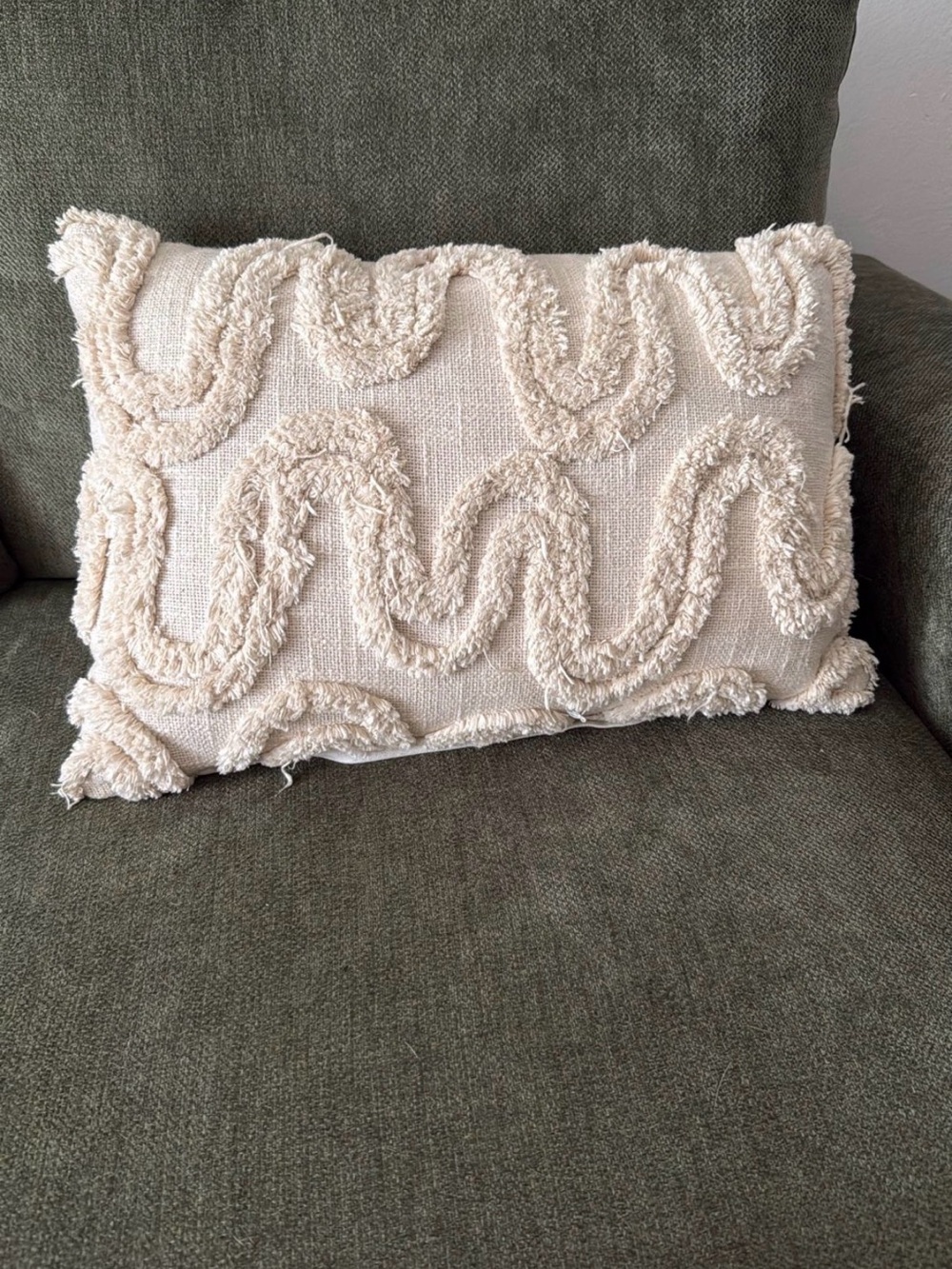 Textured Cream Decorative Pillow